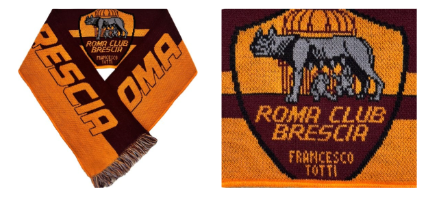 Sciarpe in lana doppia Roma club Brescia sciarpe in lana doppia Roma