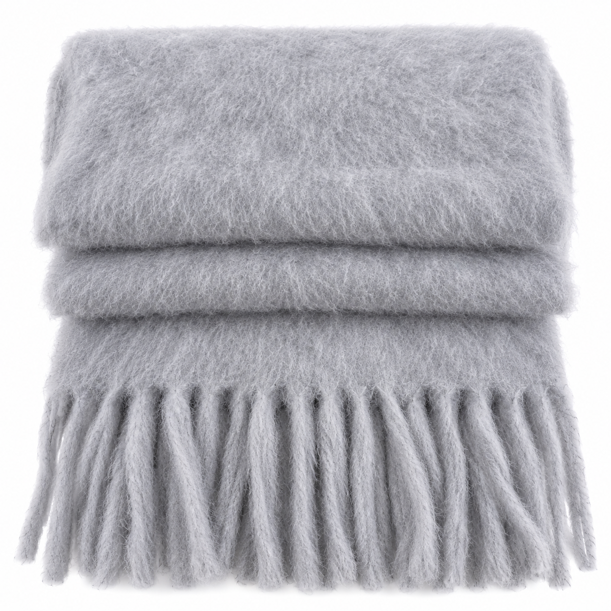 SCIARPE SOFFICI IN MATERIALE RICICLATO COLORE GRIGIO SCIARPE SOFFICI IN MATERIALE RICICLATO GRIGIO